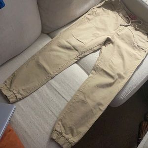 Men’s size small khaki colored joggers